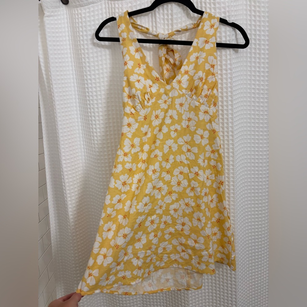 Billabong Yellow Floral Mini Dress